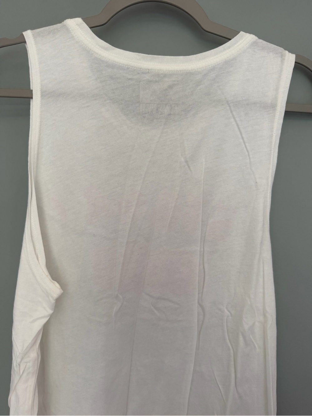 Spiritual Gangster "Starry Eyed" White Rose Gold Graphic Muscle Tank Top - Picture 10 of 15